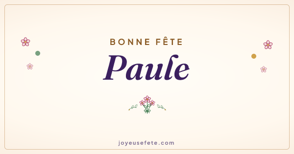 Image « Bonne fête Paule » au format large
