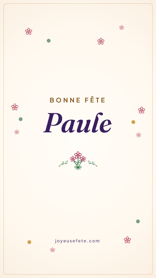 Image « Bonne fête Paule » au format story