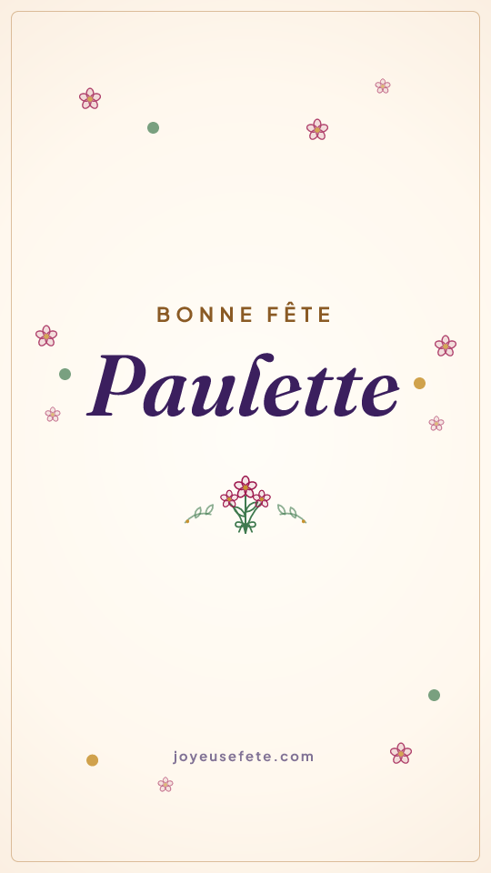 Image « Bonne fête Paulette » au format story