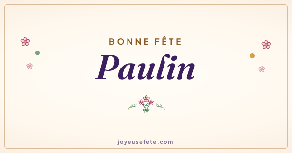 Image « Bonne fête Paulin » au format large