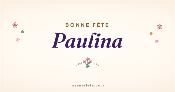 Image « Bonne fête Paulina » au format large