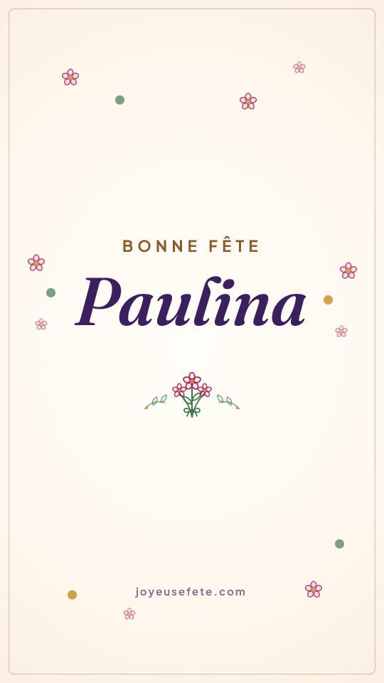 Image « Bonne fête Paulina » au format story