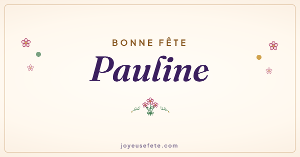 Image « Bonne fête Pauline » au format large