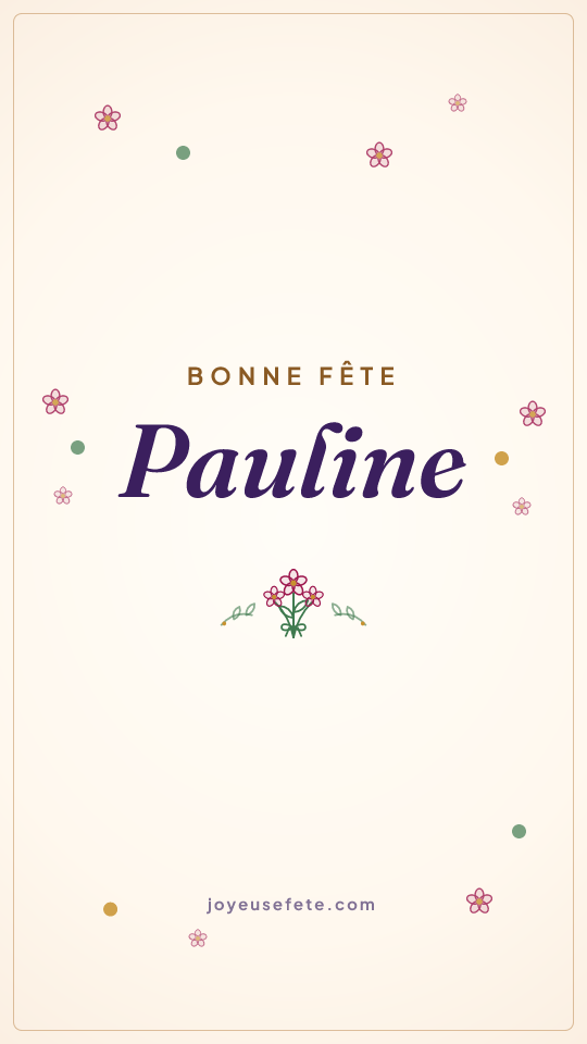 Image « Bonne fête Pauline » au format story