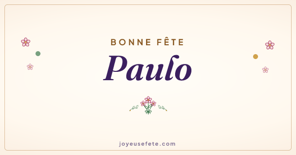 Image « Bonne fête Paulo » au format large