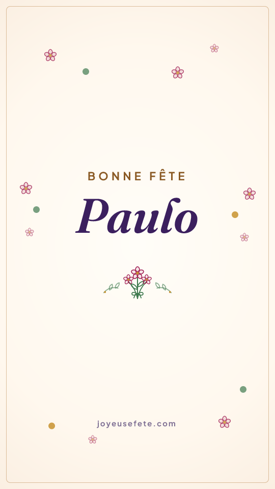 Image « Bonne fête Paulo » au format story