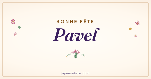 Image « Bonne fête Pavel » au format large