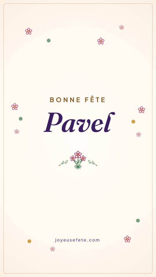 Image « Bonne fête Pavel » au format story