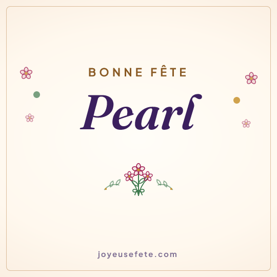 Image carrée « Bonne fête Pearl » pour WhatsApp