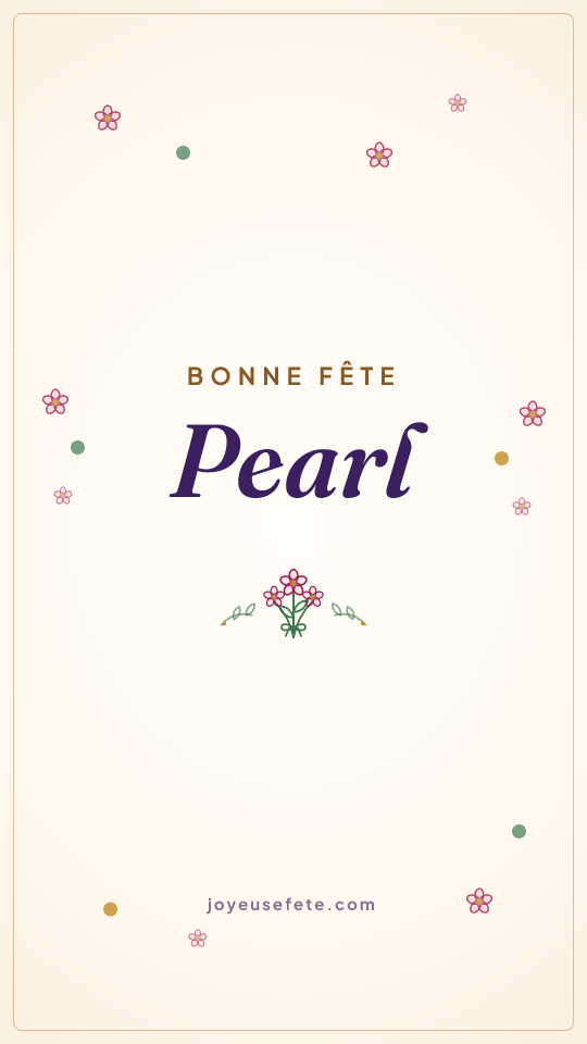 Image « Bonne fête Pearl » au format story