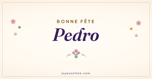 Image « Bonne fête Pedro » au format large