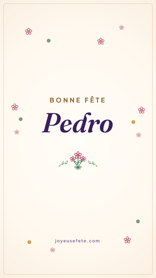 Image « Bonne fête Pedro » au format story