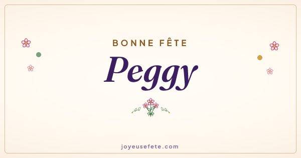 Image « Bonne fête Peggy » au format large