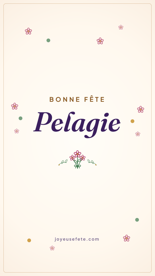 Image « Bonne fête Pelagie » au format story