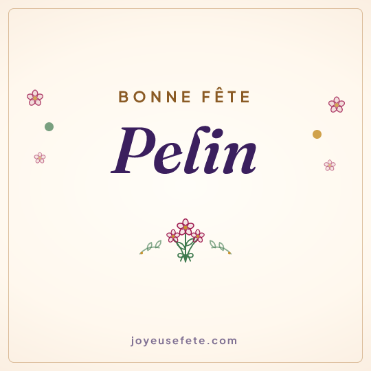 Image carrée « Bonne fête Pelin » pour WhatsApp