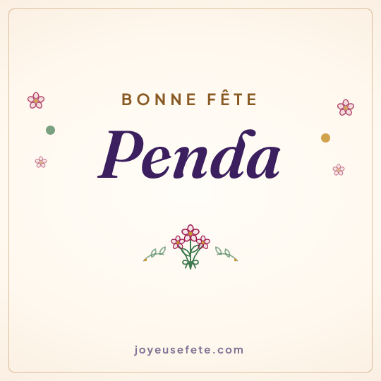 Image carrée « Bonne fête Penda » pour WhatsApp