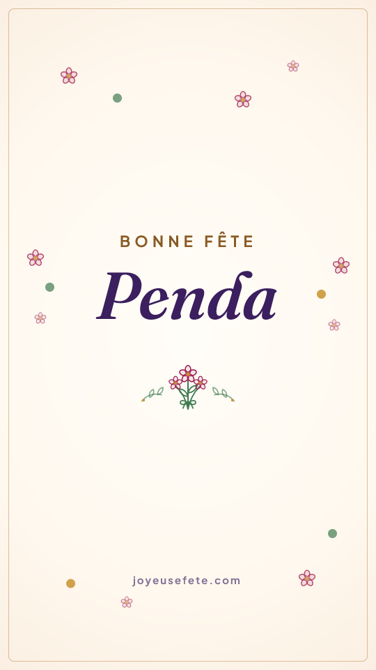 Image « Bonne fête Penda » au format story