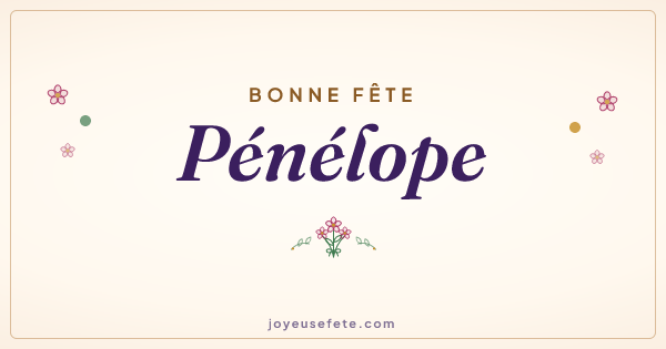 Image « Bonne fête Pénélope » au format large