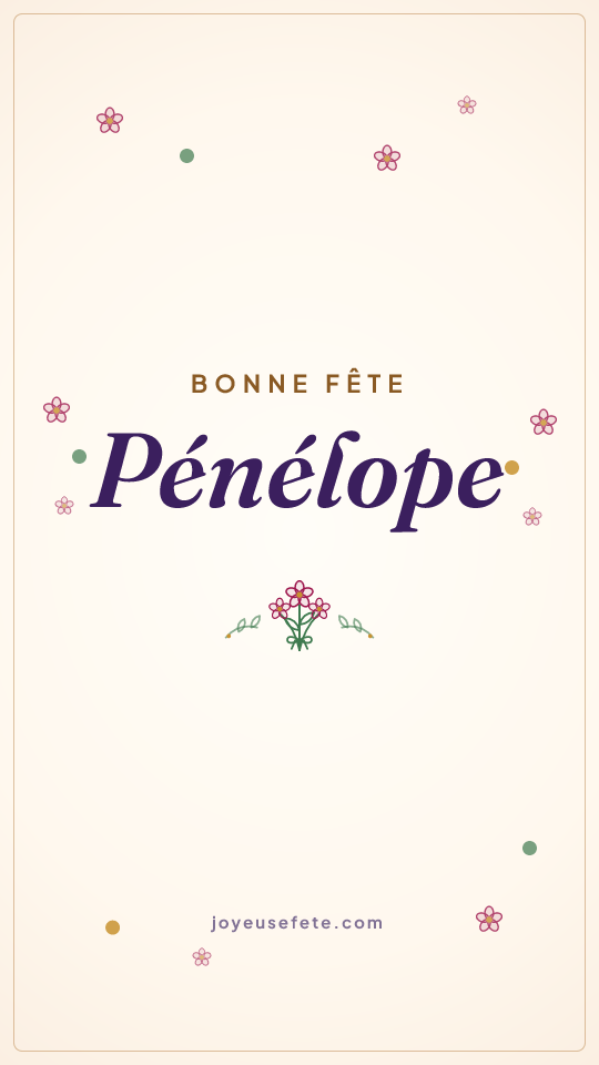 Image « Bonne fête Pénélope » au format story