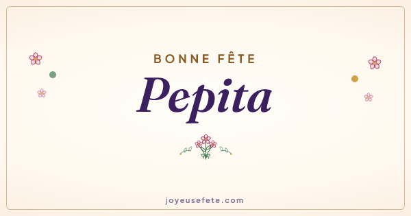 Image « Bonne fête Pepita » au format large