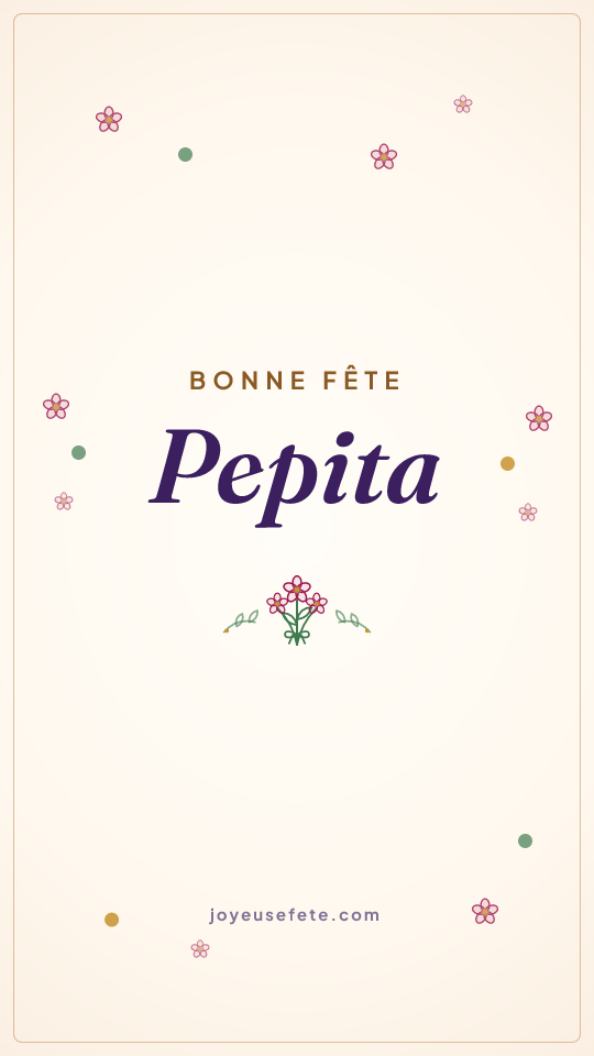 Image « Bonne fête Pepita » au format story