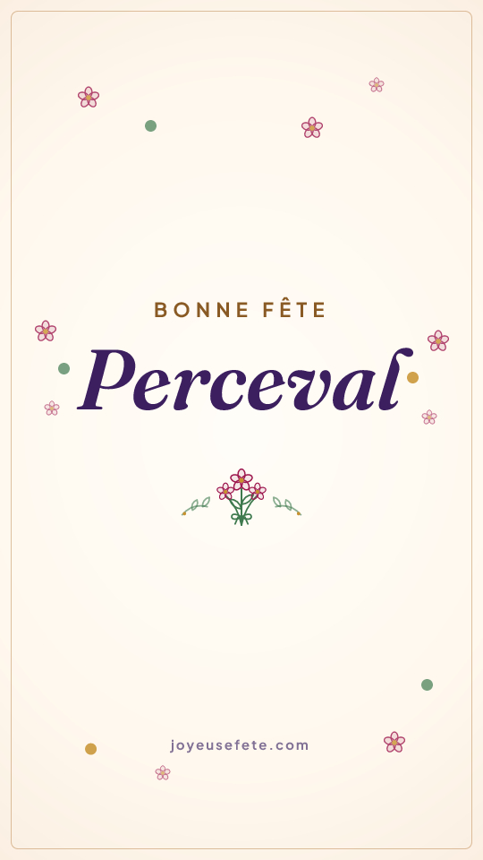 Image « Bonne fête Perceval » au format story