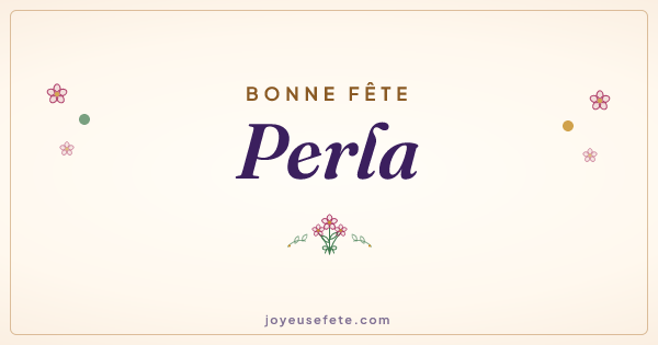 Image « Bonne fête Perla » au format large