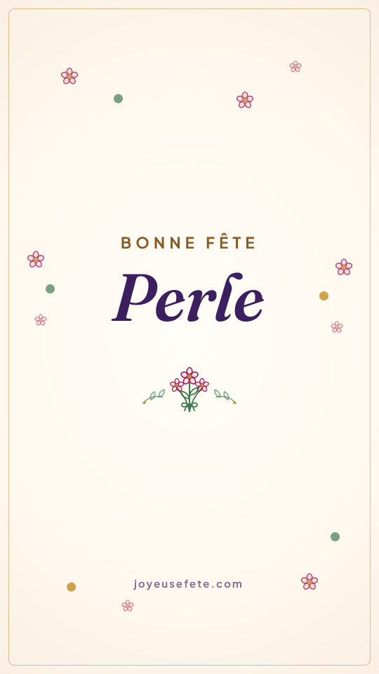 Image « Bonne fête Perle » au format story