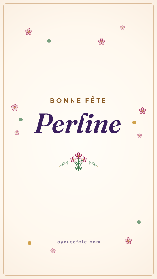Image « Bonne fête Perline » au format story