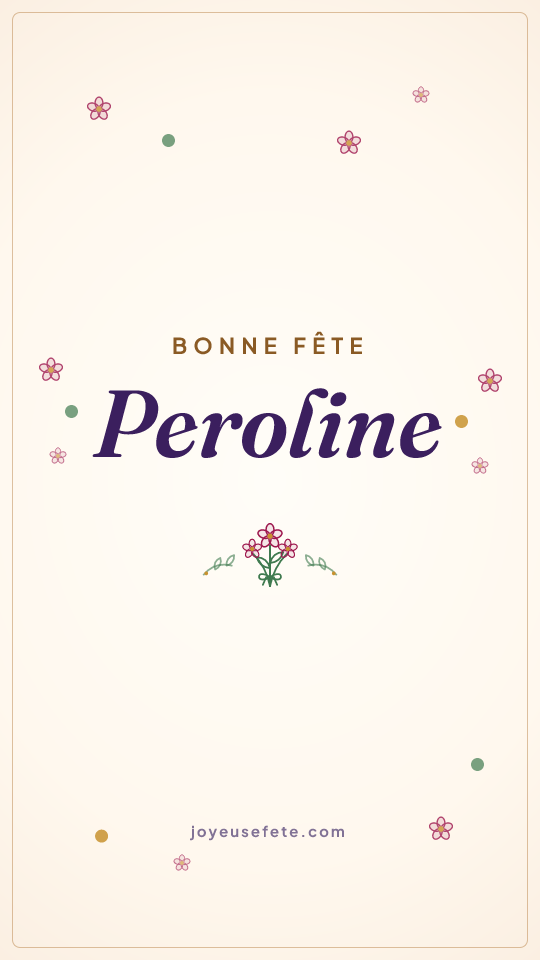 Image « Bonne fête Peroline » au format story