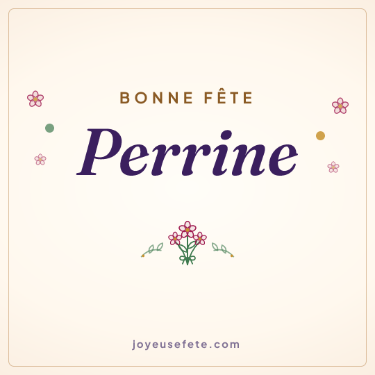 Image carrée « Bonne fête Perrine » pour WhatsApp