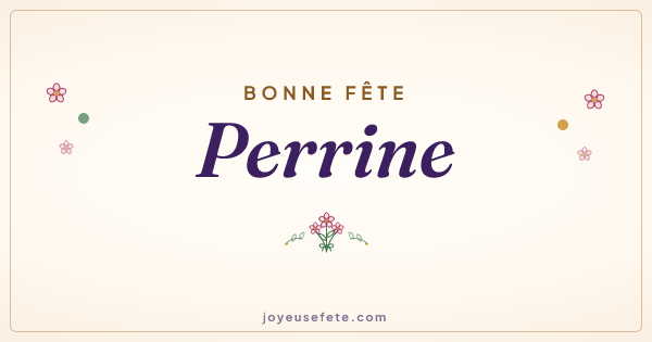 Image « Bonne fête Perrine » au format large