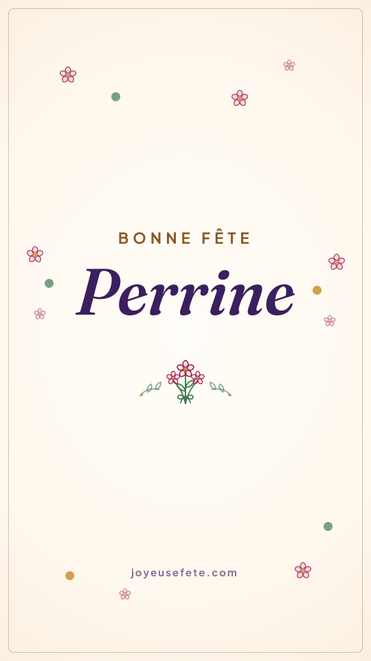 Image « Bonne fête Perrine » au format story