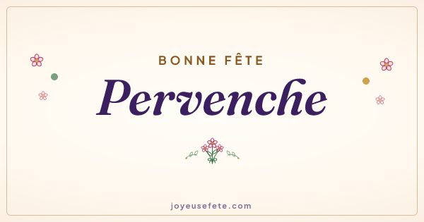 Image « Bonne fête Pervenche » au format large