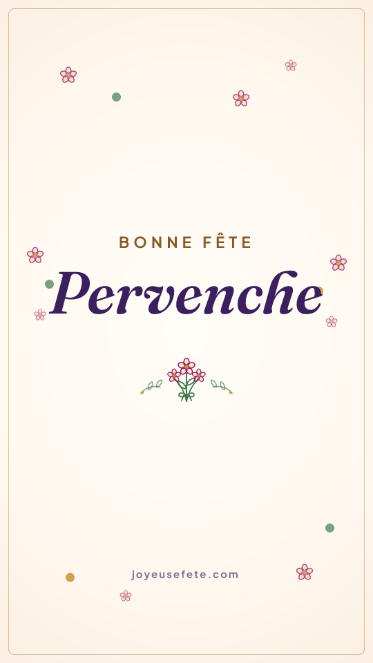 Image « Bonne fête Pervenche » au format story