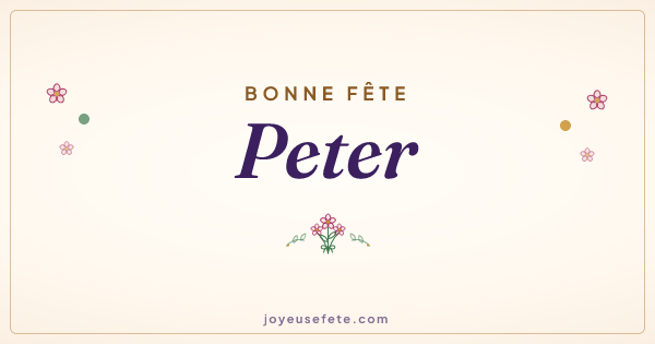 Image « Bonne fête Peter » au format large
