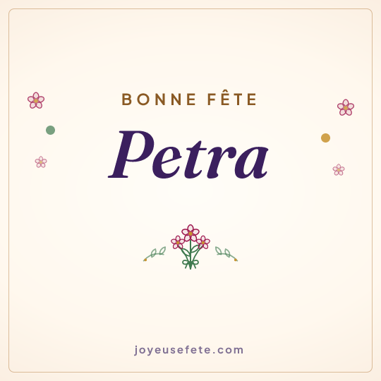 Image carrée « Bonne fête Petra » pour WhatsApp