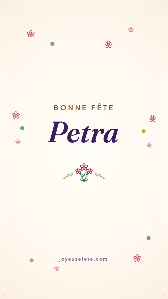 Image « Bonne fête Petra » au format story