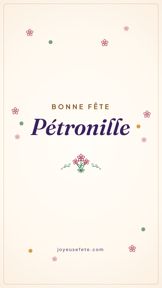 Image « Bonne fête Pétronille » au format story