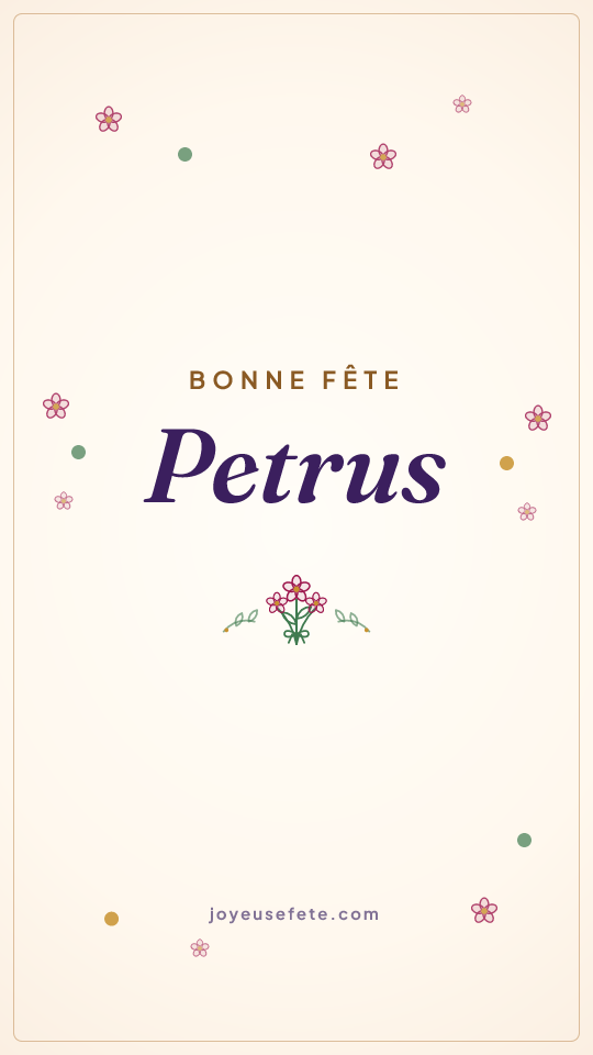 Image « Bonne fête Petrus » au format story