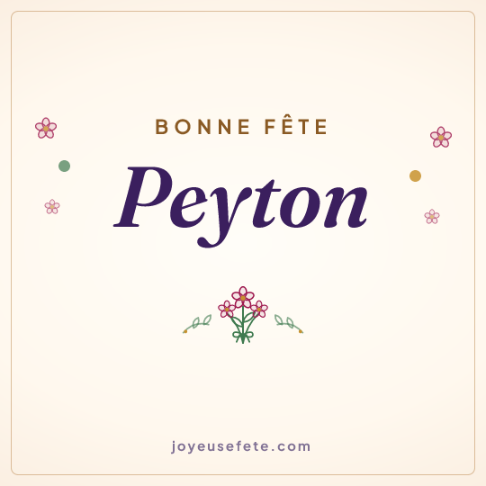 Image carrée « Bonne fête Peyton » pour WhatsApp