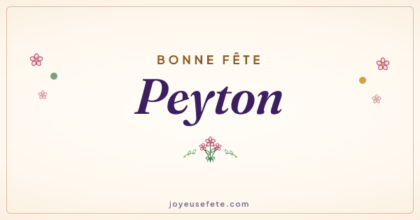 Image « Bonne fête Peyton » au format large