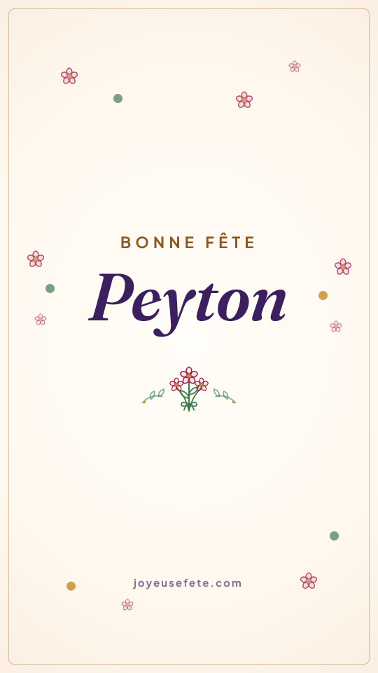 Image « Bonne fête Peyton » au format story