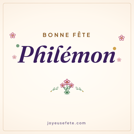 Image carrée « Bonne fête Philémon » pour WhatsApp