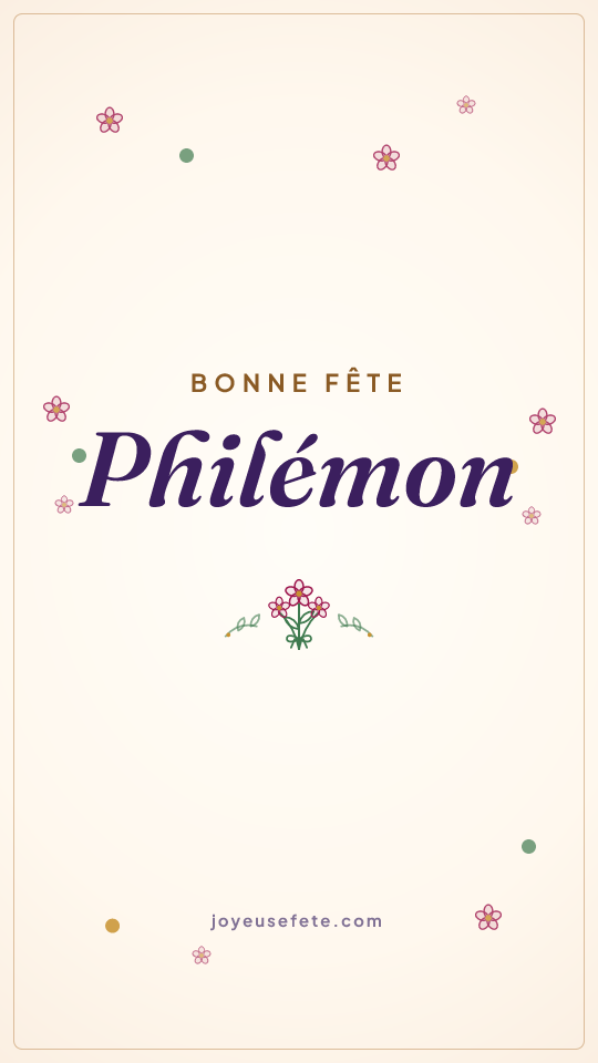 Image « Bonne fête Philémon » au format story