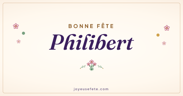 Image « Bonne fête Philibert » au format large