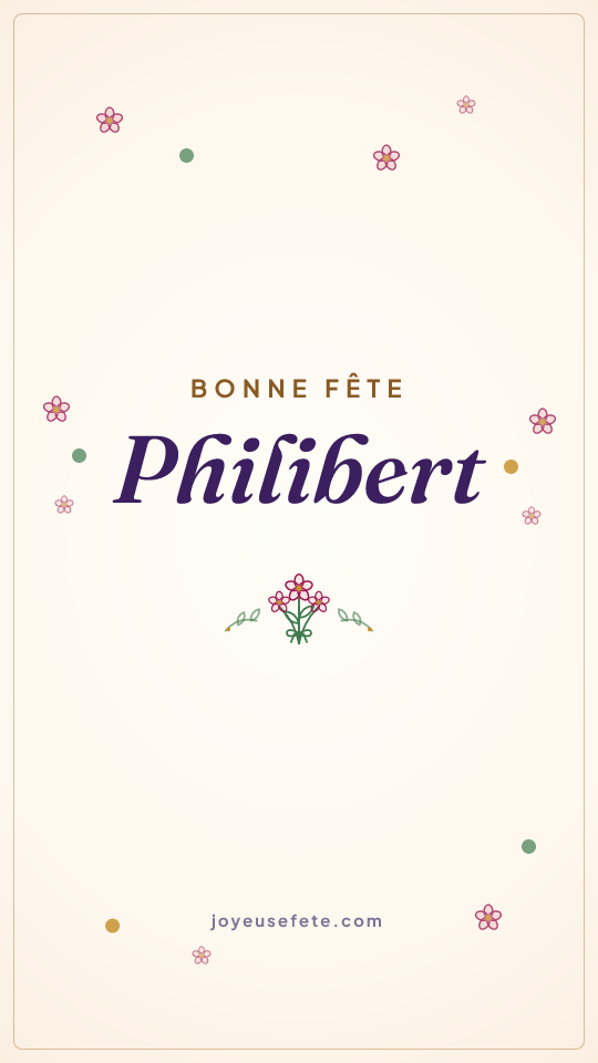 Image « Bonne fête Philibert » au format story