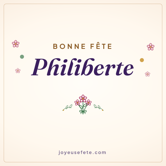 Image carrée « Bonne fête Philiberte » pour WhatsApp