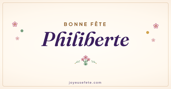 Image « Bonne fête Philiberte » au format large