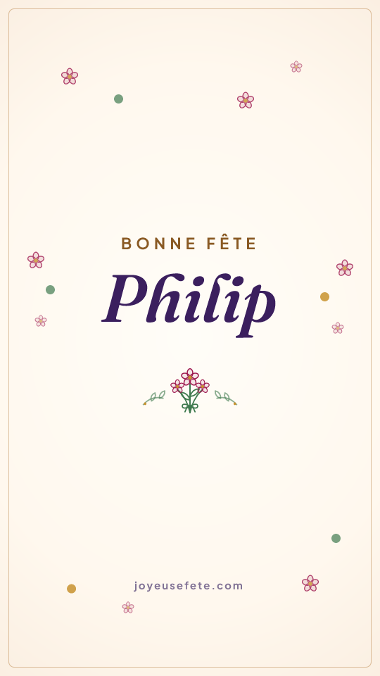 Image « Bonne fête Philip » au format story